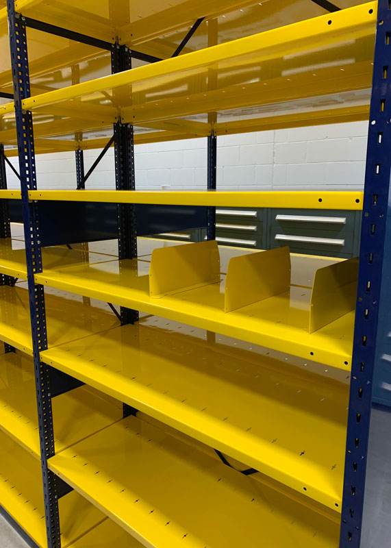 industrial shelving dividers